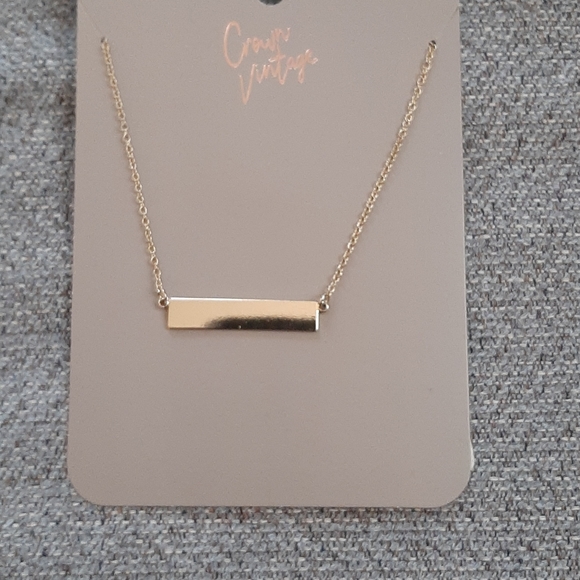 New Bar Goldtone Fashion Necklace - Picture 2 of 7